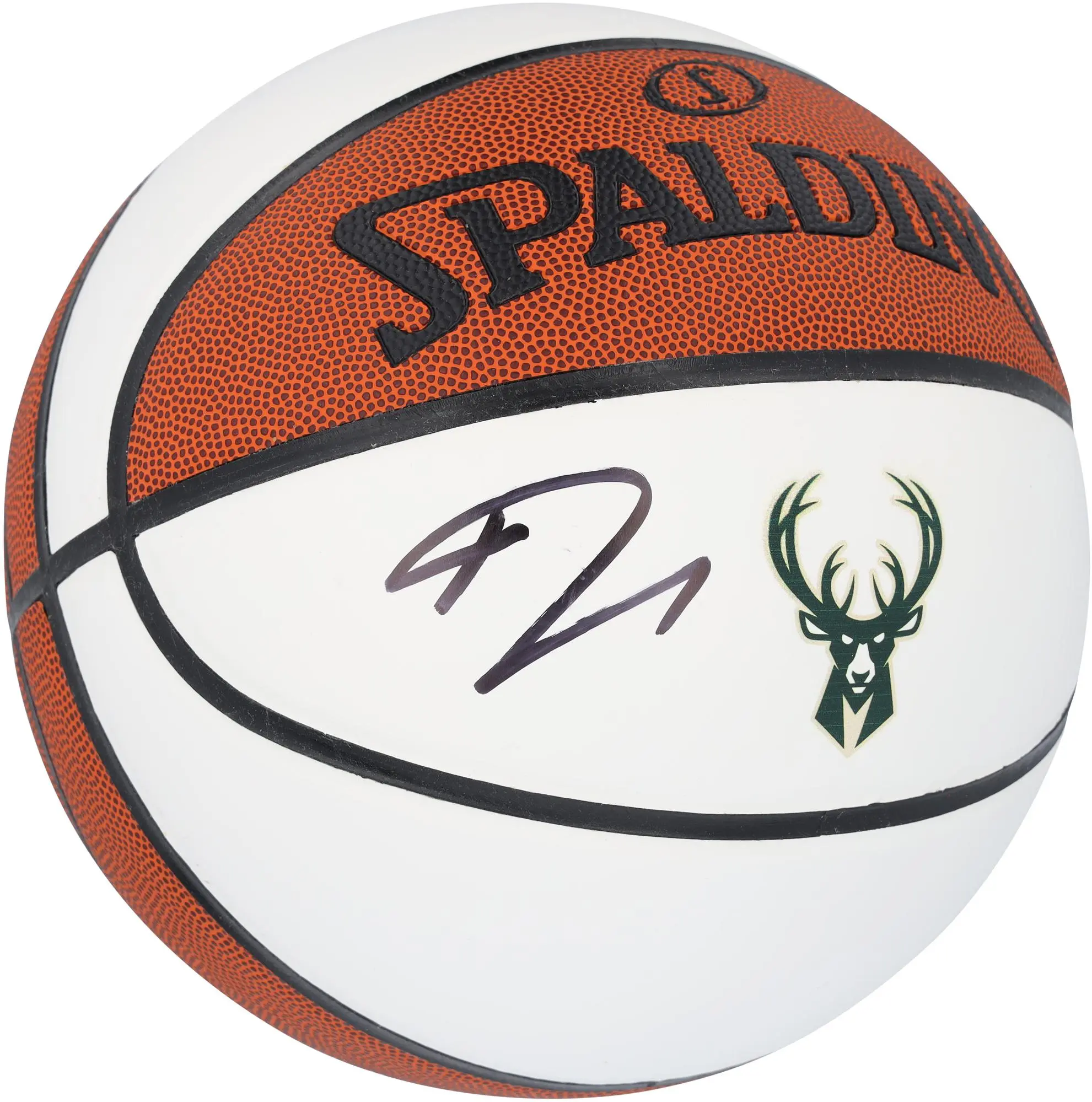 Giannis Antetokounmpo Milwaukee Bucks Autographed Spalding White Panel Basketball - Fanatics Authentic Certified