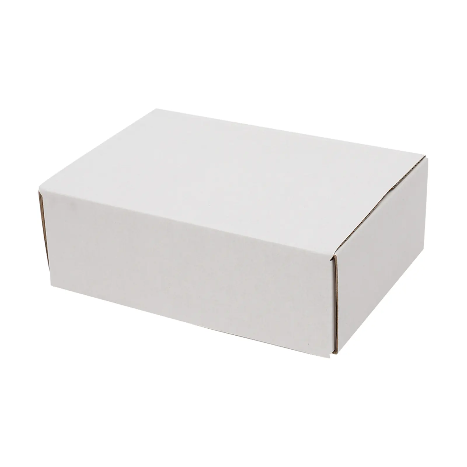 50 Corrugated Paper Package Delivery Boxes, 6x4x2 in (15.2x10x5cm), White Exterior & Yellow Interior, Office Stationery Packaging Supplies, Package Delivery Box