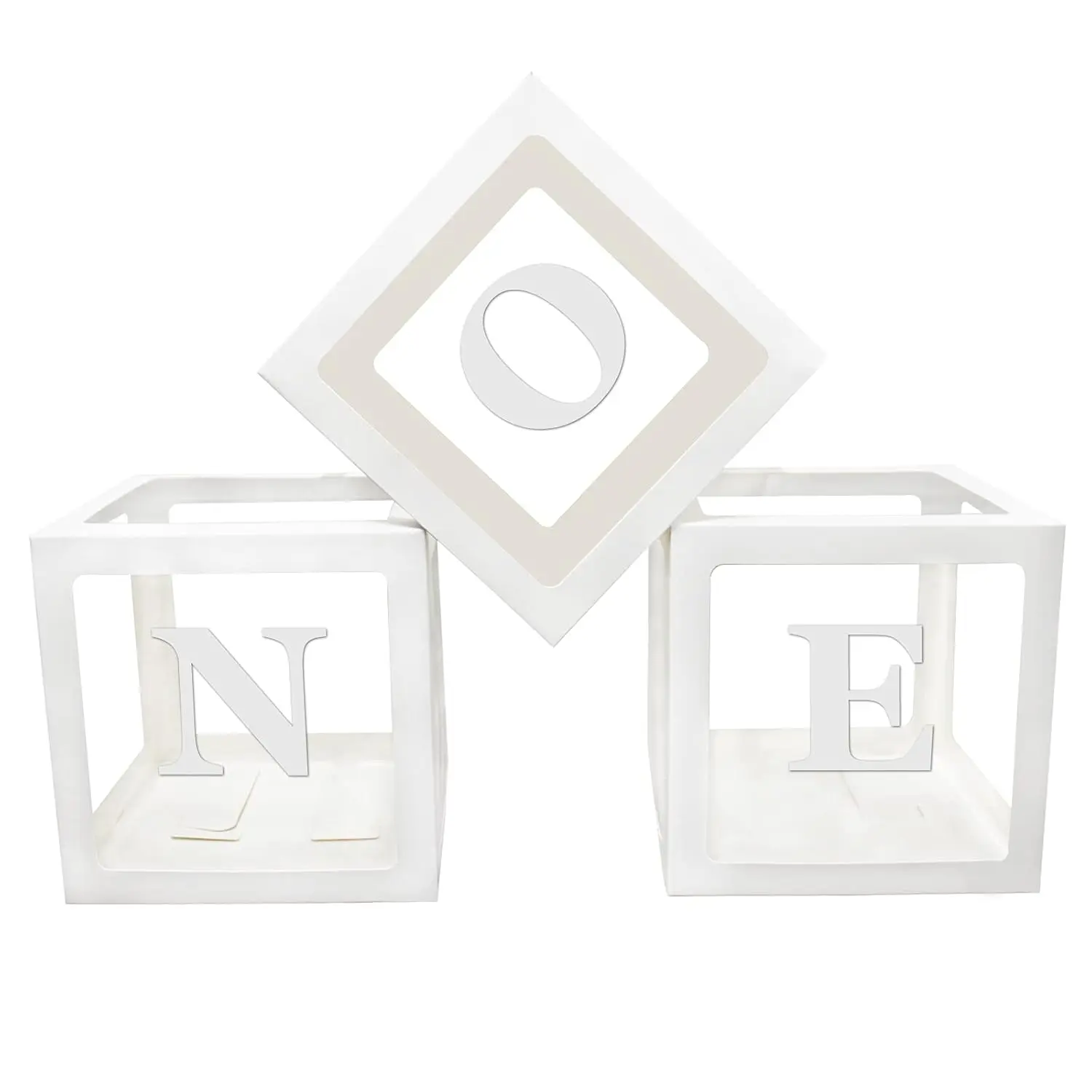 Transparent First Birthday BoxesBaby Shower Decorations with Balloon Box Backdrop for Parties