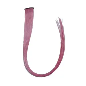 Shiny Sparkle Hair Tinsel 120Pcs/Lot 90cm Thin Colorful Rainbow Silk Hair Extensions Dazzles Women Hippie for Braiding Headdress