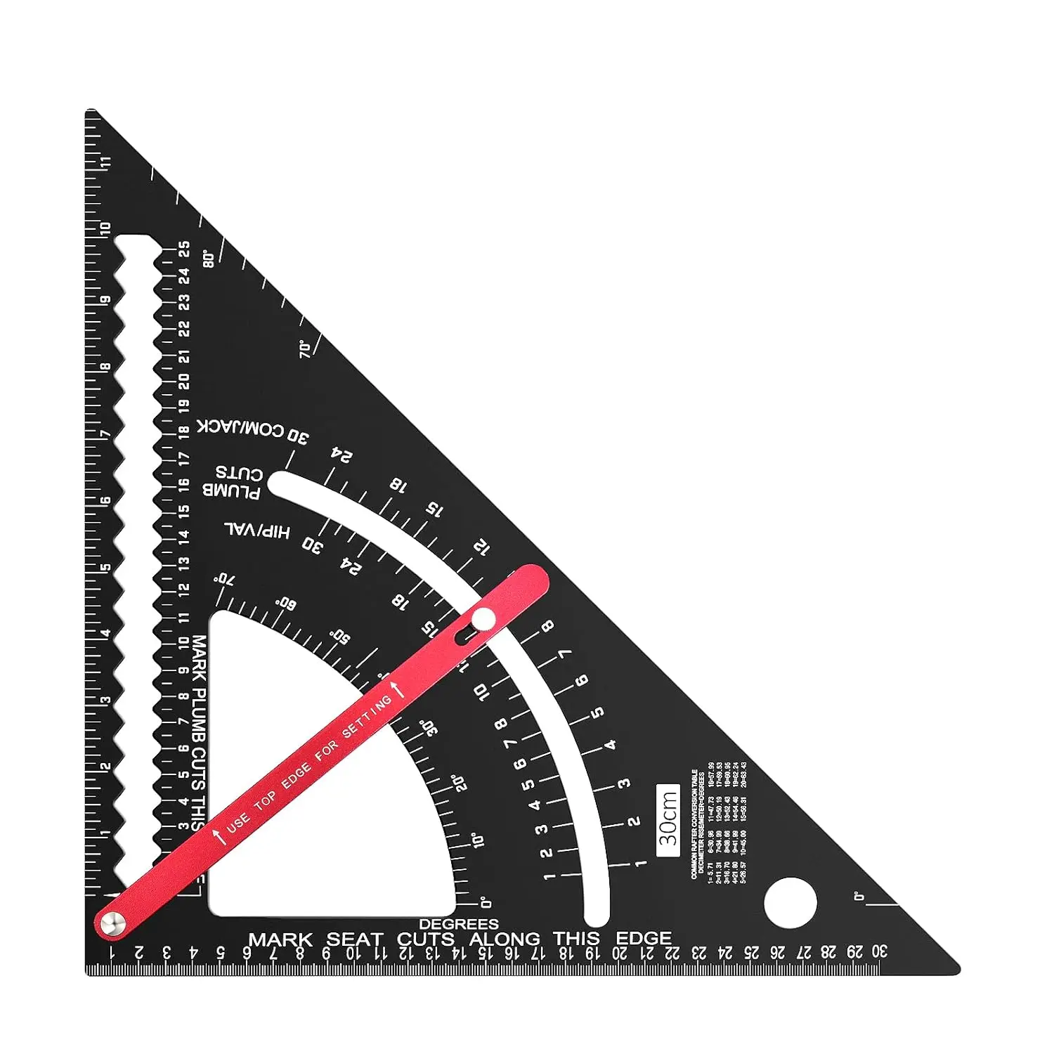 7inch Carpenter Square Tool Rafter Framing Square Construction Metal Woodworking Measuring Quick Angle Machinist Precise Adjustable Carpentry Square Layout Tool Triangle Ruler