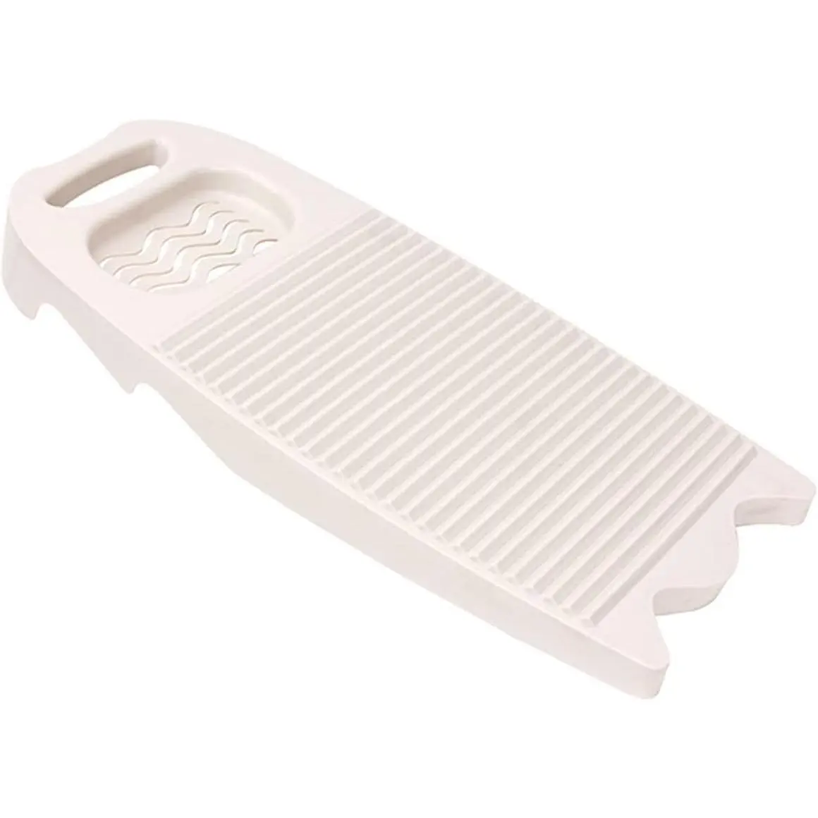 Non-Slip Laundry Washing Board  Household Washboard Hand Wash Manual Clothes Pad Scrubbing for Household(15.7x8.07x1.06inches) (A-White)