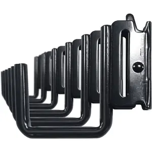 12 count E Track J Hooks Heavy Duty E Track X Track Steel Hanger, Spring Fitting E Track Accessories for Enclosed Trailer, Cargo Van,Semi- Trailer,Black