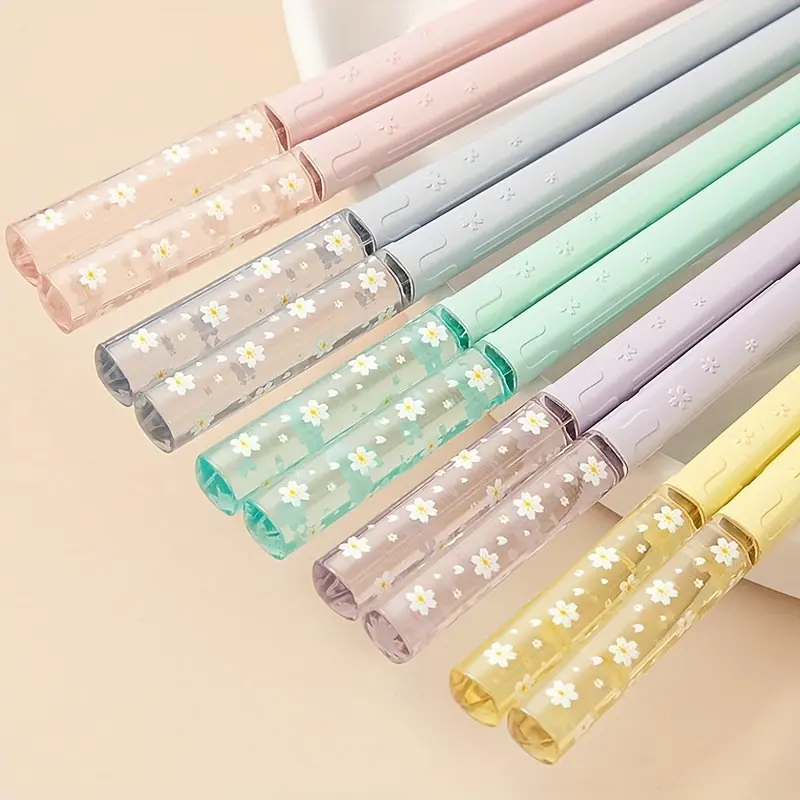 Colorful Amber Sakura Chopsticks, High Temperature Resistant, Anti slip, and Anti Mold Reusable Creative Modern Home Household Cutlery Tableware Utensils Alloy Chopsticks