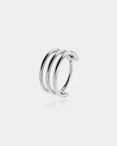 Triple Hoop Hinged Segment Helix Conch Ring