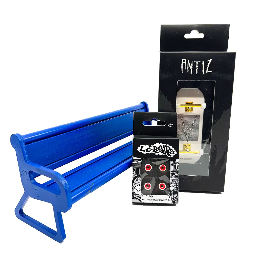 LC BOARDS FINGERBOARD $100 SUMMER VALUE LOT - Pro Complete Metal Park Bench Urethane Wheels