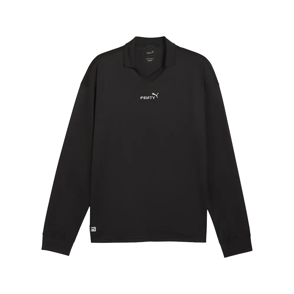 PUMA Mens Fenty X Collared Long Sleeve Goalie Jersey Casual - Black