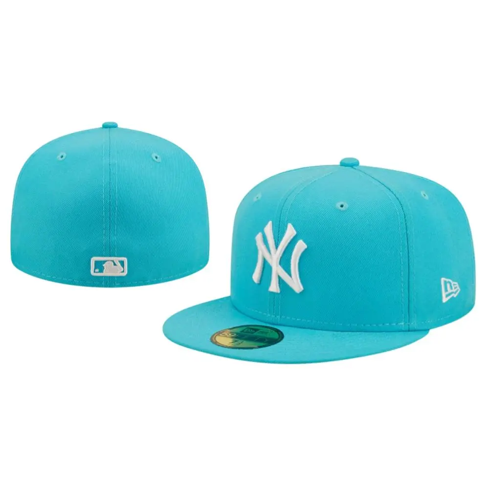 New Era 59FIFTY New York Yankees Cap (Fitted) – Blue, white logo, flat brim – MLB baseball; ideal accessory for sports and outdoor activities.