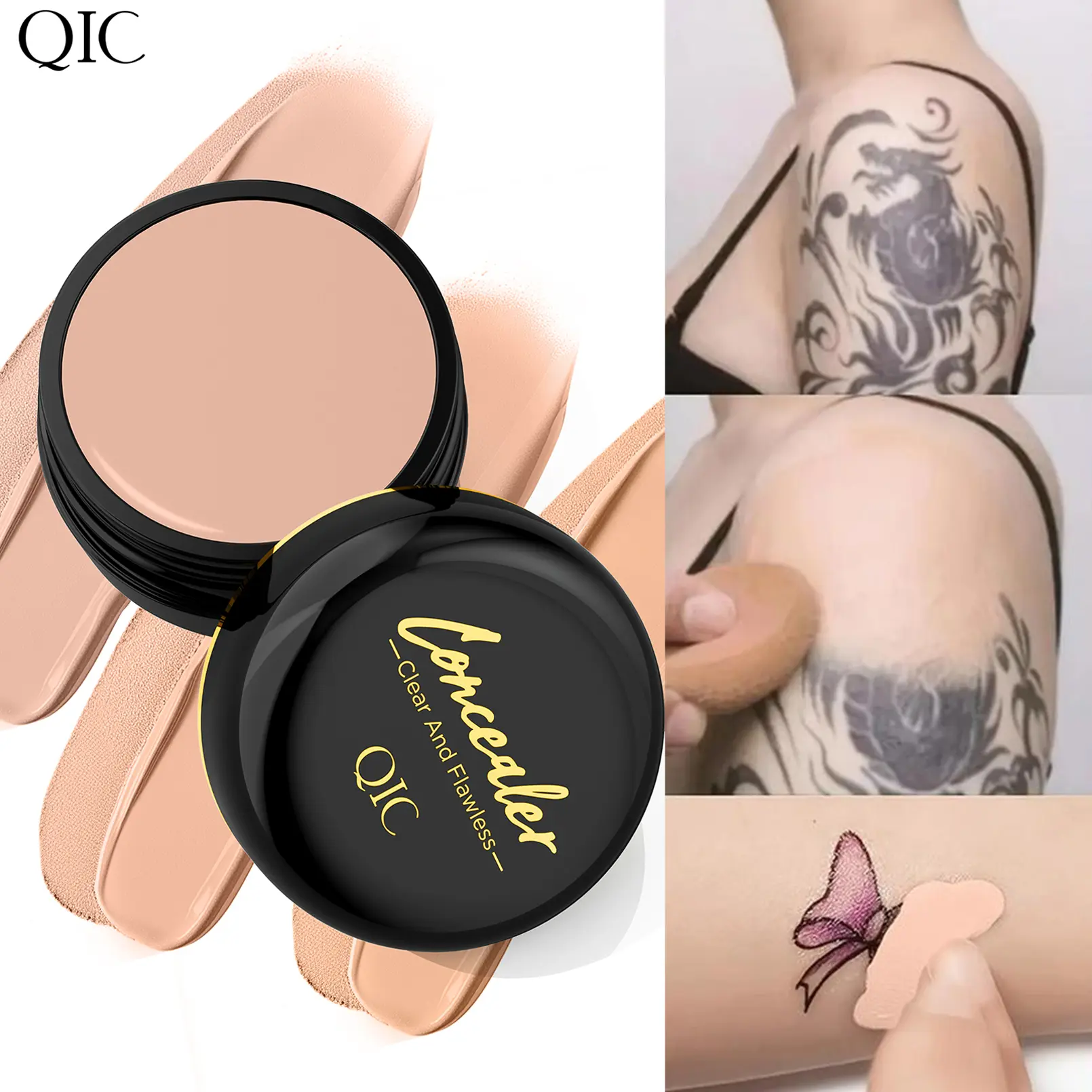 Full Coverage Concealer Balm, Lightweight Matte Finish Cream, Buildable Coverage for Dark Circles, Blemishes & Spots, Waterproof Long-Lasting Makeup for All Skin Types.