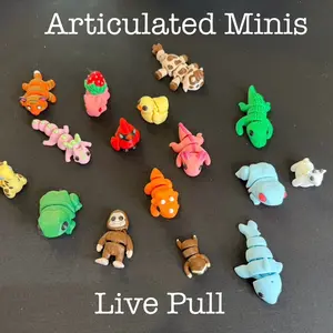 LIVE  Pull – 3D Printed Articulated Minis  | Dragons, Fidgets & Keychains!