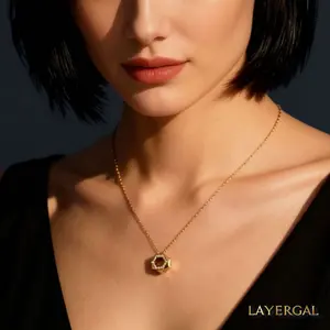 LG014 Hexa Spark Pendant Necklace