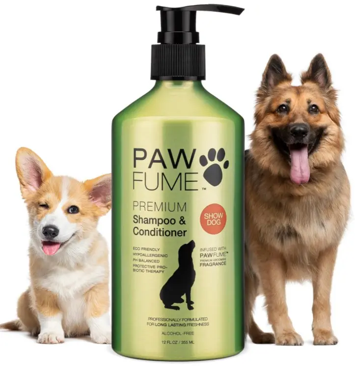 PAWFUME Deshedding Dog Shampoo and Conditioner, Show Dog, 1-Pack – Nourish & Detangle for Silky Soft Coat – Probiotic, Deep-Cleaning, pH-Balanced Formula – Salon-Quality Shampoo for Dogs