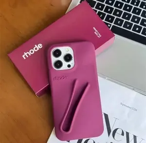 2-in-1 Lip Gloss Holder Phone Case - Premium Washable Matte Silicone for iPhone Series 11-17 | Portable Makeup Accessory Cover