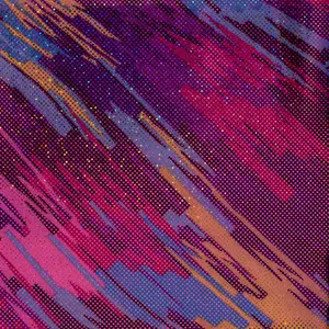 Spandex Palace Radiant Swing Flex Fabric - 20% Spandex, 4-Way Stretch, All-Over Foil, Luminous Couture Swing Print, Flexible Dressmaking Fabric for Swimwear, Dancewear, Sportswear with Sparkling Look