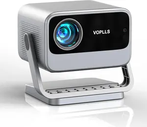 VOPLLS Native 1080P Projector with Netflix Officially, 3D DoIby Sound Auto Focus and Auto Keystone Video Projector, WiFi and Bluetooth Movie Projector, Huge Display and 50% Zoom