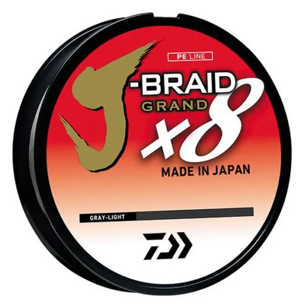 Grand x8 Braided Fishing Line, 8-Carrier IZANAS Fiber Supple Braid, High Strength and Easy to Spool, Light Gray, 150-300 Yd Spools, Yard Spools