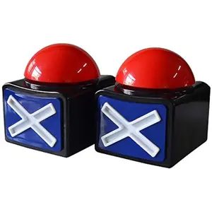 Party Game Accessories Game Answer Buzzer 2 PcsNo Battery, Game Buzzer Alarm Sound Play Button with Light Trivia Quiz Got Talent Buzzer Toys  Family Feud Buzzer Alarm Sound, Trivia Quiz Got Talent Buzzer Toys
