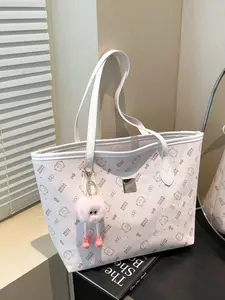 Cute Cartoon Print Tote Bag for Girls, Large Capacity Commuter Shoulder Handbag, Fashionable and Stylish Design for Students, Daily Commuting Bag, Casual Commuter Bag, Cute Bags, Casual Trendy Bag