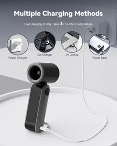 PLAYHOT D01 High-Velocity Portable Fan – 17400RPM Rapid Cooling, 8-Hour Runtime, 5 Adjustable Settings, Great for Travel, Camping & Outdoor Trips