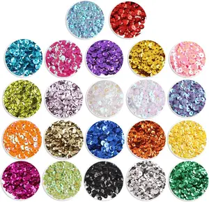 9460-Piece 6mm Cup Sequins – Mixed Color Loose Sequins for Embroidery, Sewing, DIY Crafts & Jewelry Making