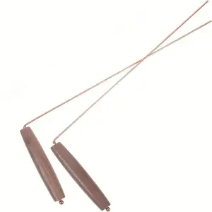 2pcs Copper Dowsing Rods, Divining Rod Kit With Walnut Handle - Dowsing Rods & Pendulum Set For Ghost-Hunting Tools, Divining Water, Treasure,Buried Item