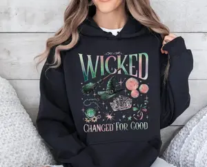 Wicked Change For Good Shirt, Defy Gravity Broomstick Magic Wand Hoodie, Wizard Movie Fan Tshirt, Wicked A New Musical Sweatshirt, Witches Of Oz Tee