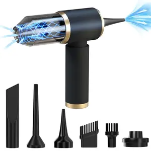 Car Vacuum Cleaner Portable Cordless, High Power 4 in 1 Vacuum Cleaner & Air Duster & Air Blower, Multi-Nozzles for Car, Home, Office, Camping, Pet, Car Vacuum Kit