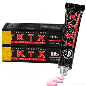 TKTX Tattoo External Cream Black 2 Pack | Limited Edition 99% VeryStrong | For Tattoos | Laser Removal | Waxing | EyebrowThreading | Tattoo Numbing Cream 10g