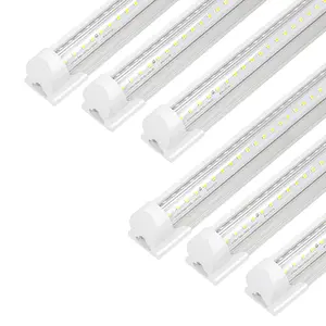 LED Shop Light 4FT, 42W 6300LM 5000K Super Bright White,V Shape Integrated T8 LED Tube Light,High Output Linkable Shop Lights