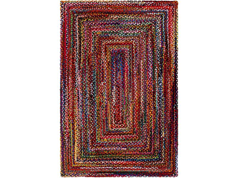 Livabliss BBI2300-69 Billie Hand-Loomed Boho Area Rug - 6'x9' Rectangle Multicolor Rug, 100% Recycled Fabric Flat Weave Low Profile Indoor Carpet with Sage, Pearl, Bronze, Lunar Green Tones, Durable No-Pile Global Flair Home Decor
