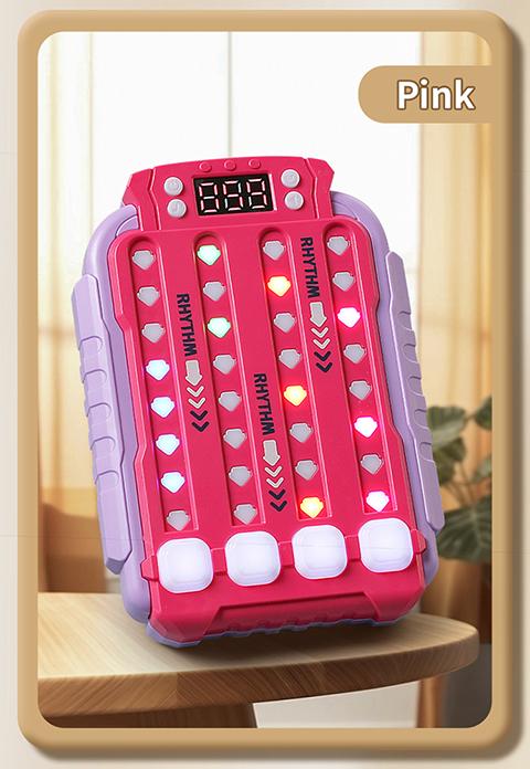 Light-Up Rhythm Handheld Game Console - Electronic Memory Puzzle with Music, 7 Difficulty Levels, 3 Speeds + 3 Volume Settings (Mute), Fast Hands Reaction Training, Multiplayer Competition, Screen-Free Stress Relief Toy, Gift for Kids & Adults,Men,Women Light-Up Rhythm Handheld Game Console - Electronic Memory Puzzle with Music, 7 Difficulty Levels, 3 Speeds + 3 Volume Settings (Mute), Fast Hands Reaction Training, Multiplayer Competition, Screen-Free Stress Relief Toy, Gift for Kids & Adults,Men,Women