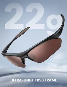 Lamicall 22g Polarized Sports Sunglasses for Men Women - UV400 Protection Sun Glasses for Driving Running Cycling Baseball