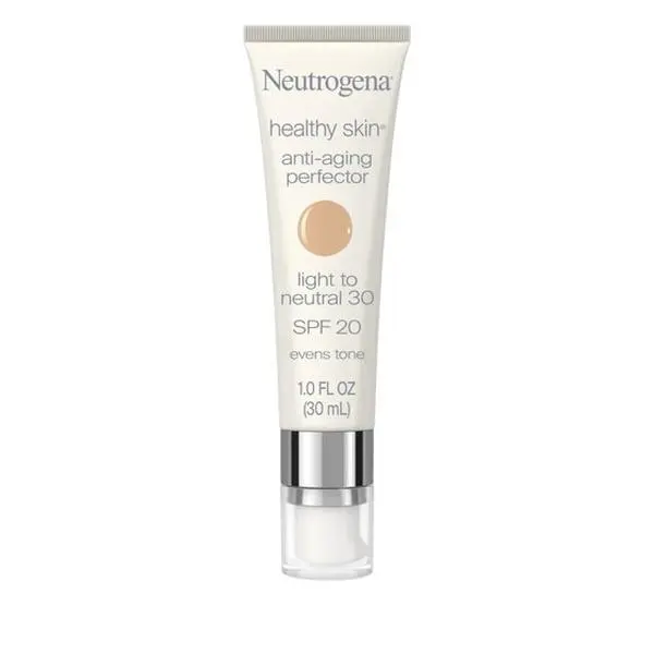 Neutrogena Healthy Skin Anti-Aging Perfector Tinted Moisturizer with Retinol, Vitamins & SPF 20 Sunscreen for Smooth Skin, Light to Neutral, 1 oz, Moisturizing, Sun Protection, Radiant Skin