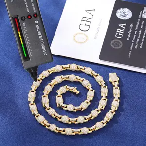 High Quality GRA Certified Moissanite 7MM Spherical Necklace/Bracelet Unisex - S925 Sterling Silver