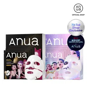 [Anua x KPop Demon Hunters Special Edition] Repair & Brightening Boost Collagen Mask Duo I Ceramide Barrier Collagen Mask for Barrier Protection(24H Deep Hydration Lasting) 4EA + Vita Collagen Hydrogel Mask for Dullness Care, Cooling & Skin Firmness 4EA