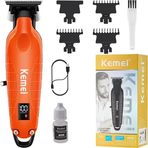 Professional Hair Trimmer for Men, Cordless Rechargeable Beard Clipper, Zero Gap Design, Ideal for Precision Grooming