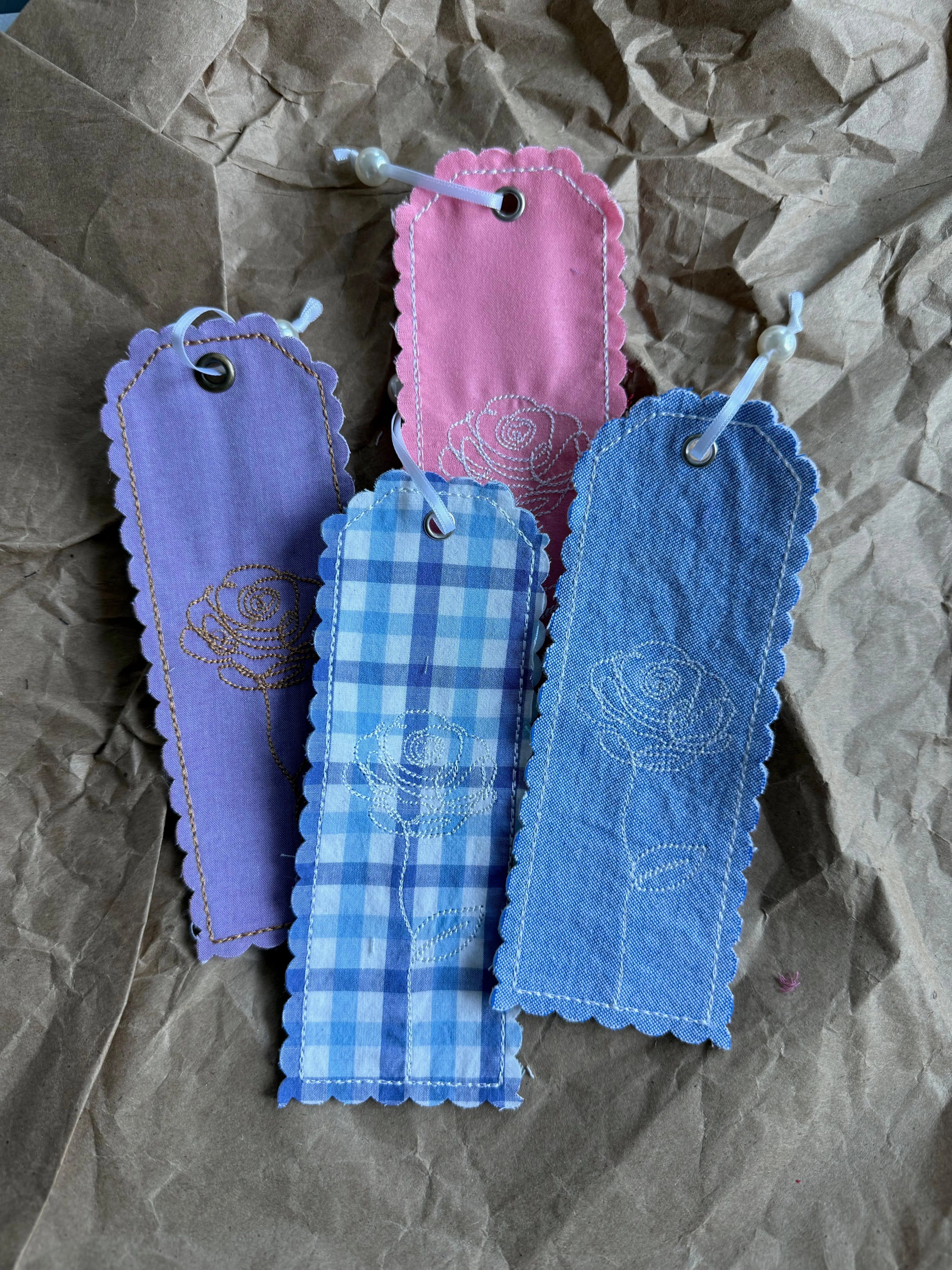 Embroidered Fabric Bookmark