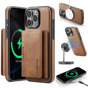 2 in 1 Leather Magnetic Card Case Phone Case, Multi-card Bad Credit Card Holster Design Phone Case, Phone Accessories Compatible with iPhone 16 15 14Plus 13 12, Cover, Cellphone Protector