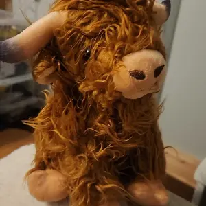 Highland Cow Stuffed Toy, Stuffed Animal, Cute Fluffy Cow Plush Figure, Realistic Highland Cattle Decor for Kids, Teen Girls and Boys, Christmas Gift for Girlfriend, Teddy Bear