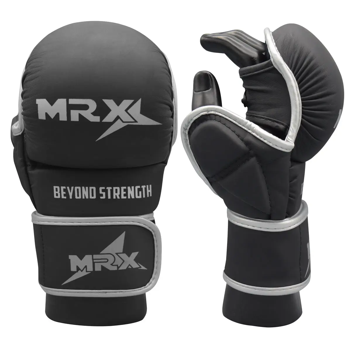 MRX Boxing Sparring Shooter Gloves - 7 oz Combat & Fighting Gloves (2524-SLV-L-XL), Combat Gloves