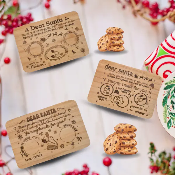 Personalized Santa Cookie Board – Christmas Eve Treat Tray for Santa & Reindeer