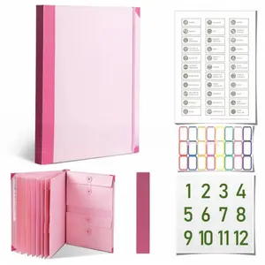 Important Document Organizer Personal Binder Organizer with Labels Accordion File Stylish Binder for Storing Important Papers, Certificates, Passports, Photos, and Letters organizador de documentos