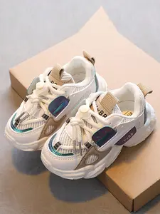 Shimmering Dad Shoes, Breathable Mesh Design, Rotating Buckle, Trendy Casual Trainer Footwear for Daily Outings, Sports Shoes, Sneaker