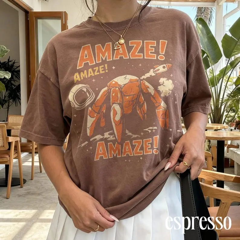 Amaze Rocket Rocky Shirt, Project Hail Mary Comfort Colors T Shirt, Retro Sci Fi Alien Book Lover Graphic Tee