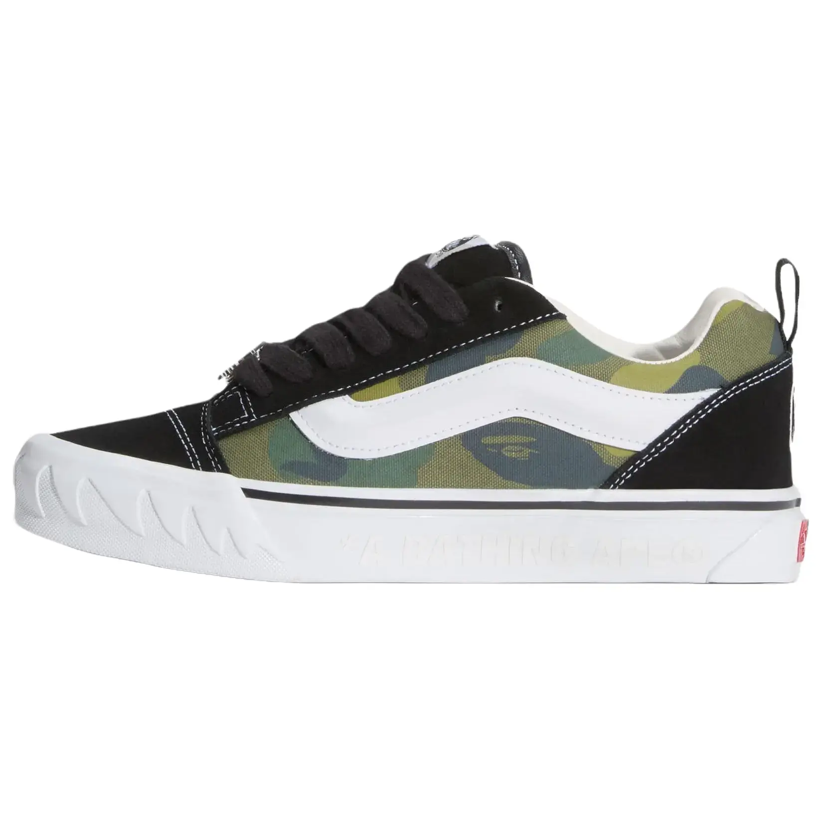 Vans Premium Knu Skool x BAPE 'Camo Green' Sports Sneaker Men's, Shoe, Sports Shoes, Footwear, Athletic, Closed, Casual, Streetwear, Rubber