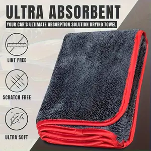 Two XXL Professional Car Drying Towel (36"x 24") with Twisted-Loop Technology, 1200GSM for a Streak-Free Finish – Microfiber Towels for Cars, Trucks, SUVs, RVs and Motorcycles