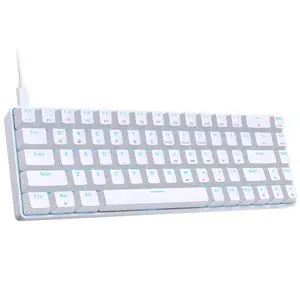 HXSJ 60% Game Mechanical Keyboard, Compact 68 Key Design Wired Keyboard with Blue Axis, Suitable for Windows Laptop & PC Gaming Player