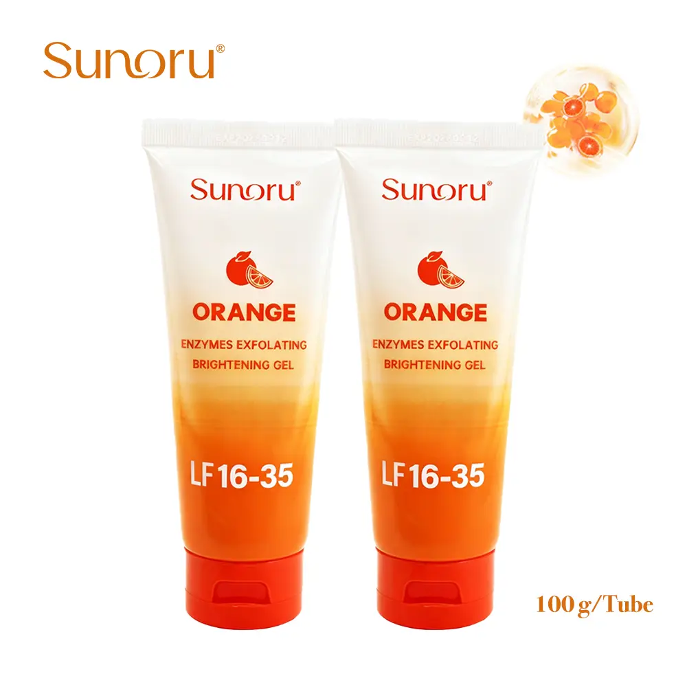 Orange Scented Exfoliator Clear Gel & Pomegranate Exfoliator Clear Gel - Gentle Exfoliation for Face & Body, Deep Cleansing, Nourishing & Moisturizing, Suitable for All Skin Types