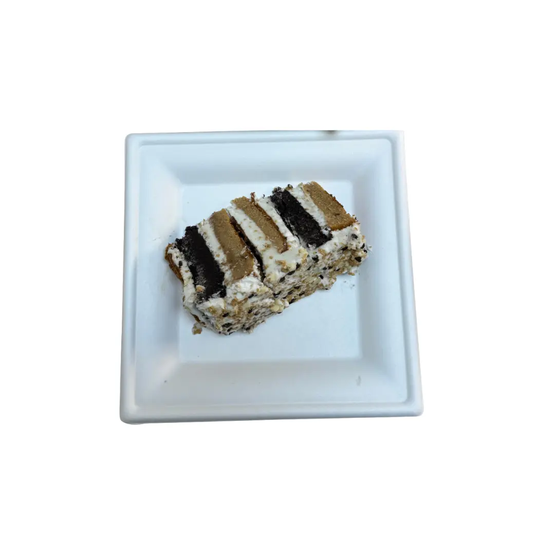 Harshu Square Sugarcane Plates - 8 Inch 25 Pack