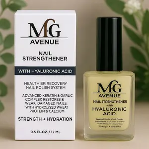 Nail Hardener with Hyaluronic Acid Keratin & Calcium Formula for Healthy Nails Manicure, Endurecedor de Uñas con Acido Hialuronico, Keratina y Calcio Manicure Plant 0.5 FL.OZ 15 ML